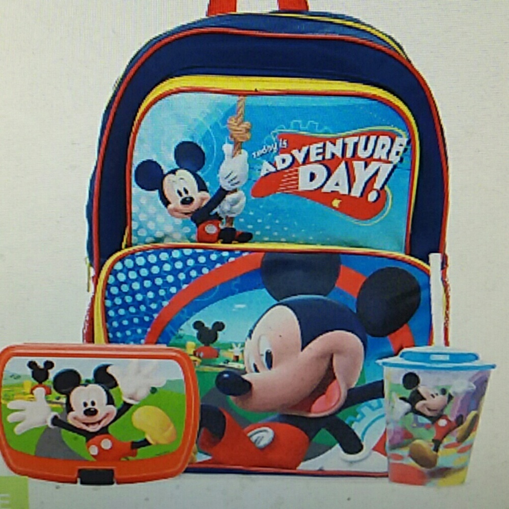 Mickey Mouse 3 piece backpack set